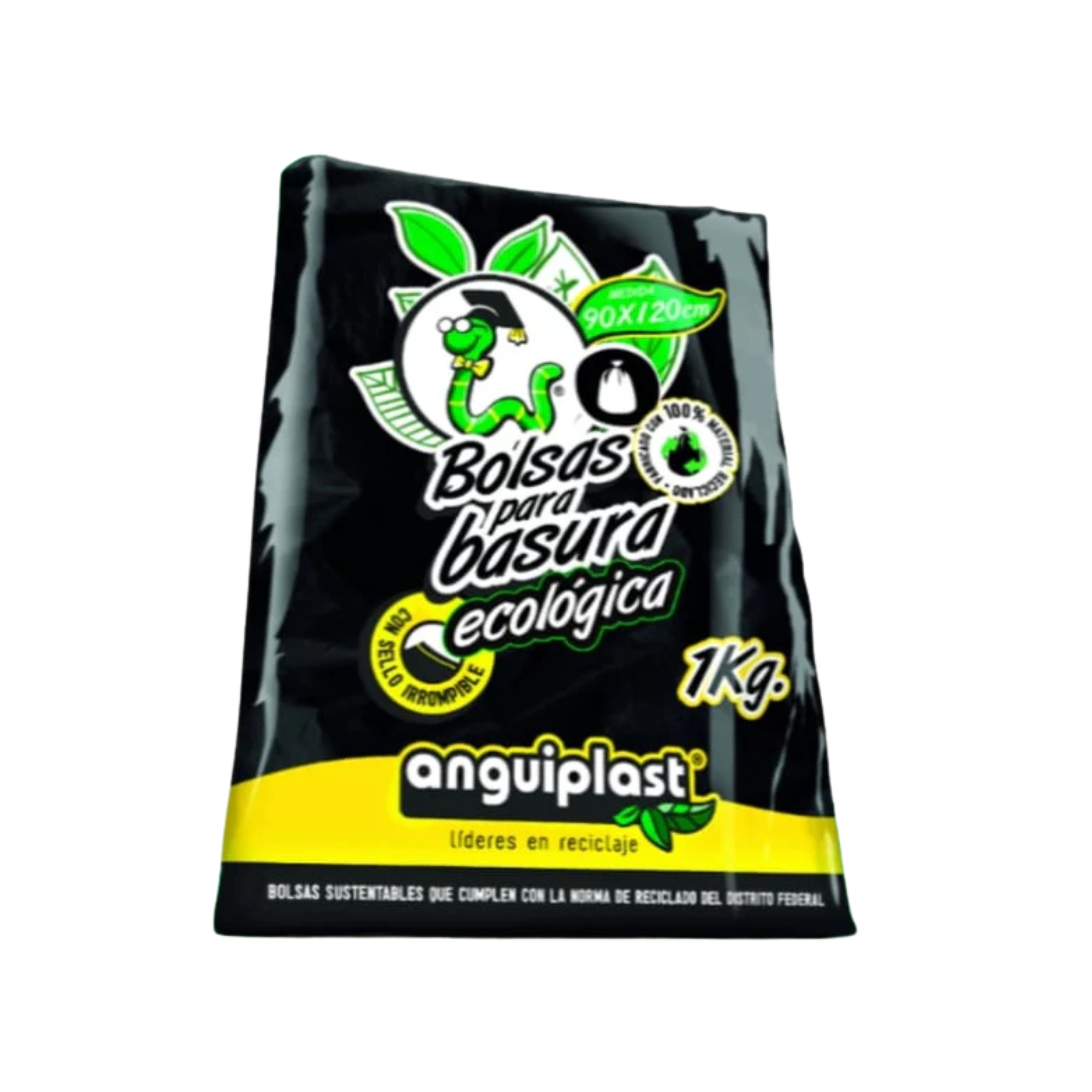 Bolsa Negra para Basura Ecológica Anguiplast 90x120 cm Venta por Kilo