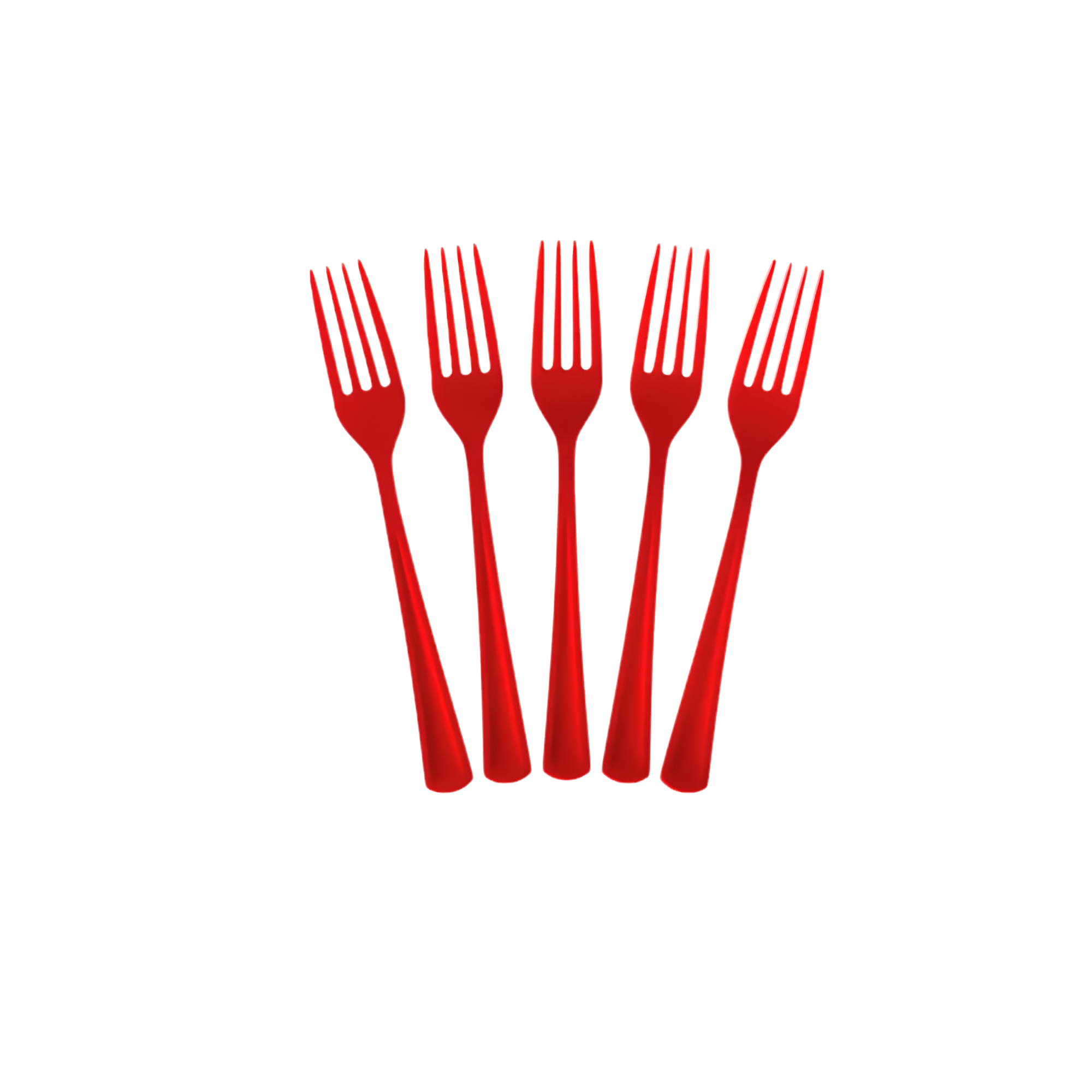 Tenedor Max Rojo Mediano - Paquete con 25 Piezas