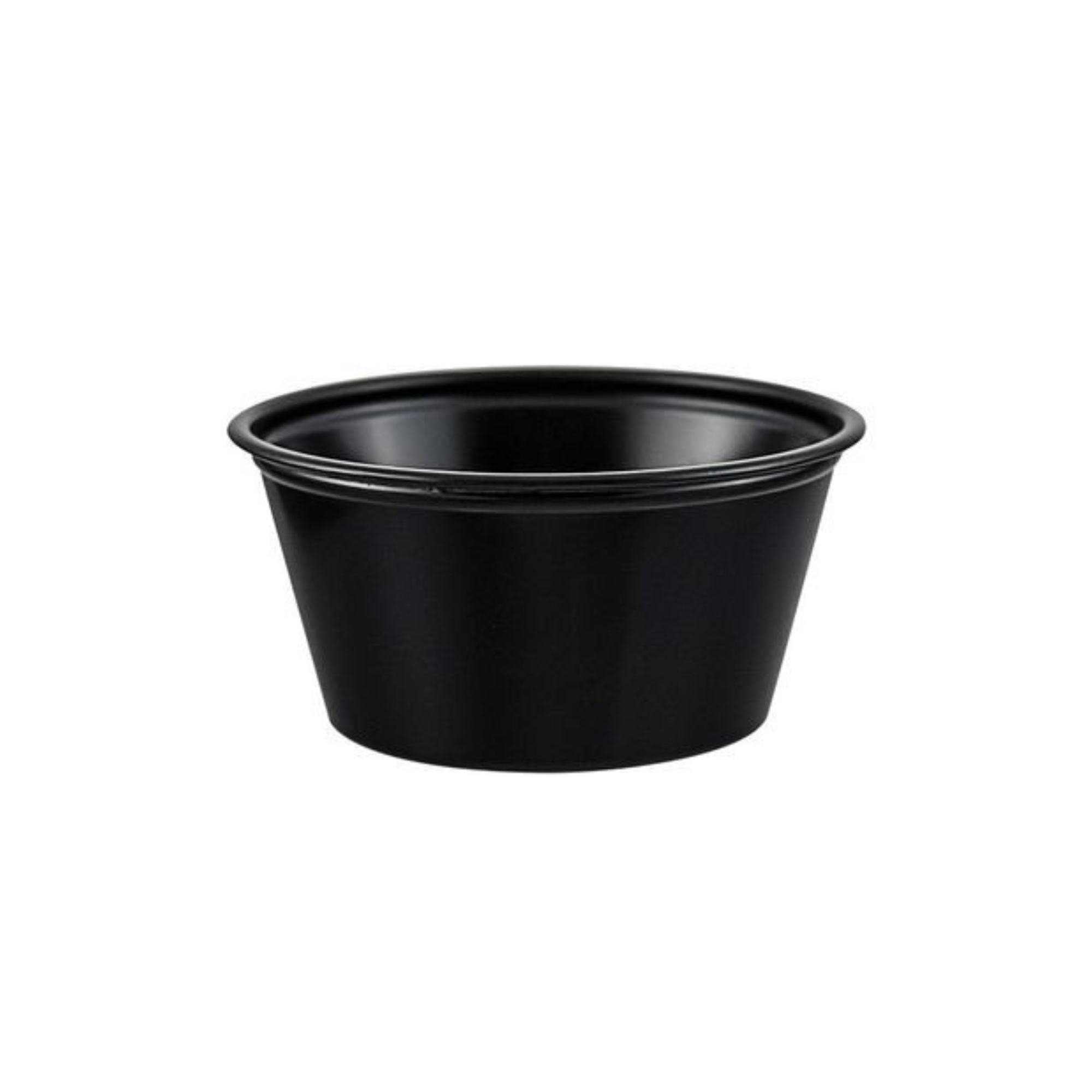 Vaso Plástico Negro para Porciones Solo Soufflés P200BLK Dart 2 oz / 59 ml Paquete con 250 Piezas