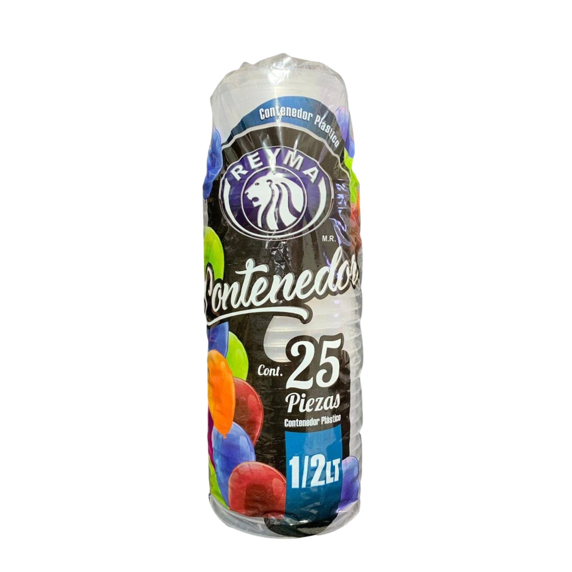 Envase Plástico Reyma 1/2 Litro - Paquete con 25 Piezas