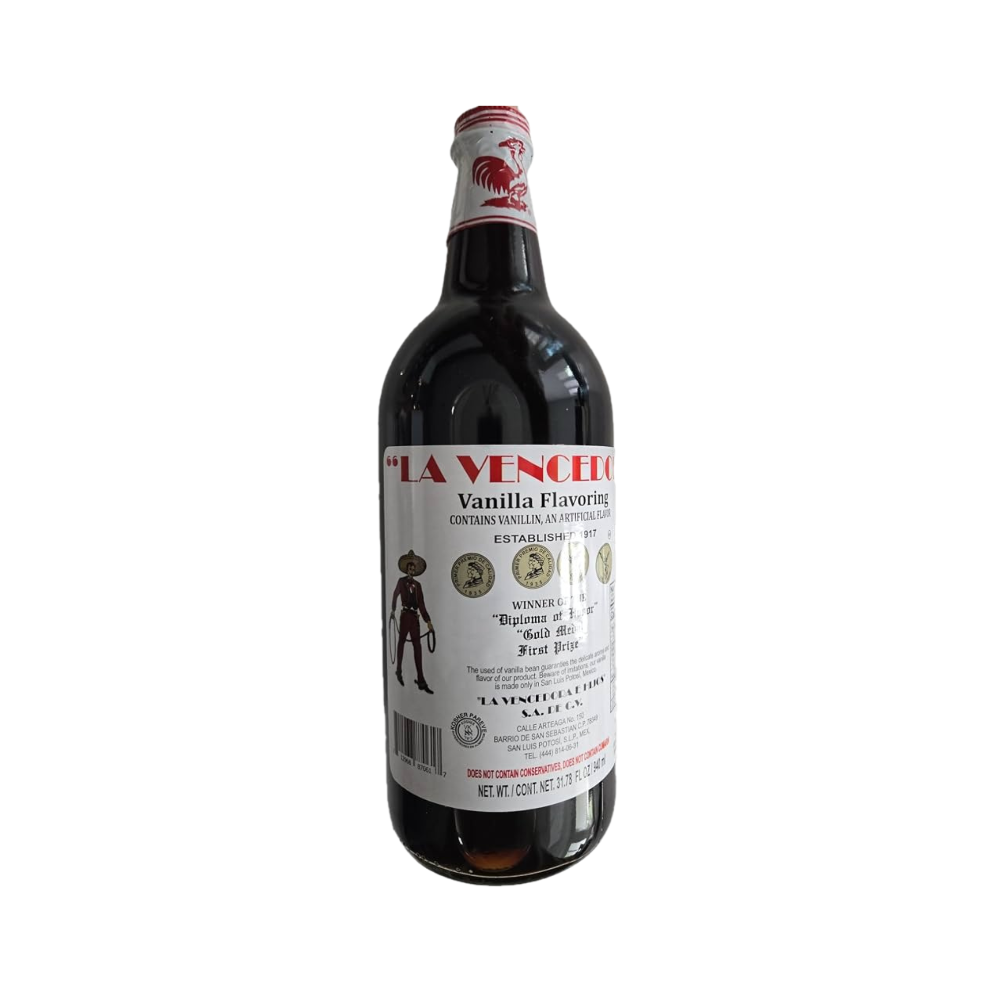 Saborizante Artificial de Vainilla La Vencedora - Botella con 940 ml