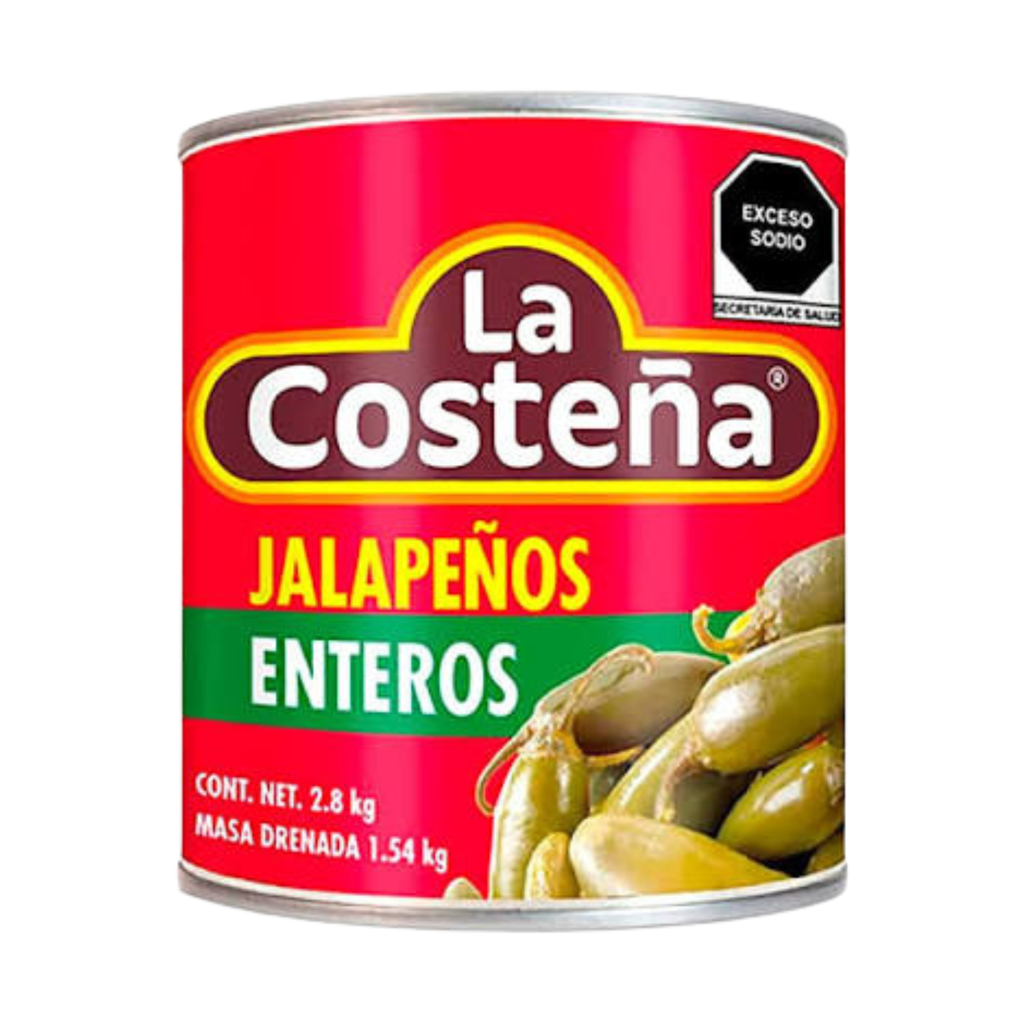Chiles Jalapeños Enteros La Costeña Lata de 2.8 kg Venta al Mayoreo