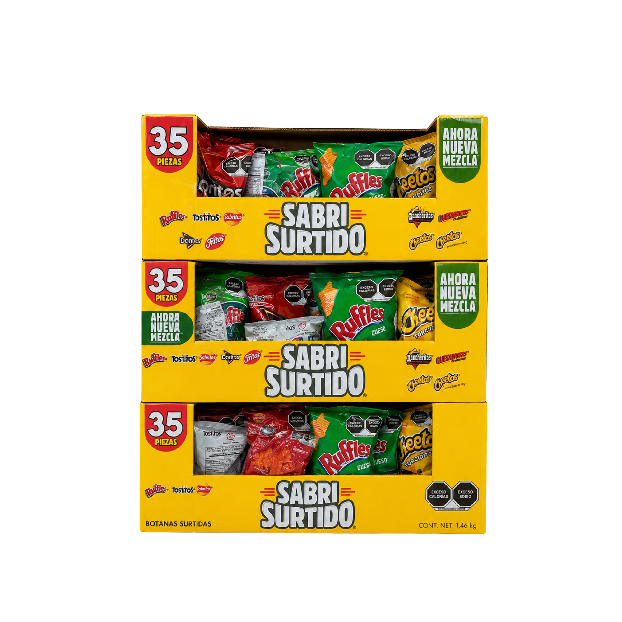Caja de Botanas Surtidas Sabri Surtido Sabritas - Exhibidor con 35 Piezas (1.46 kg)