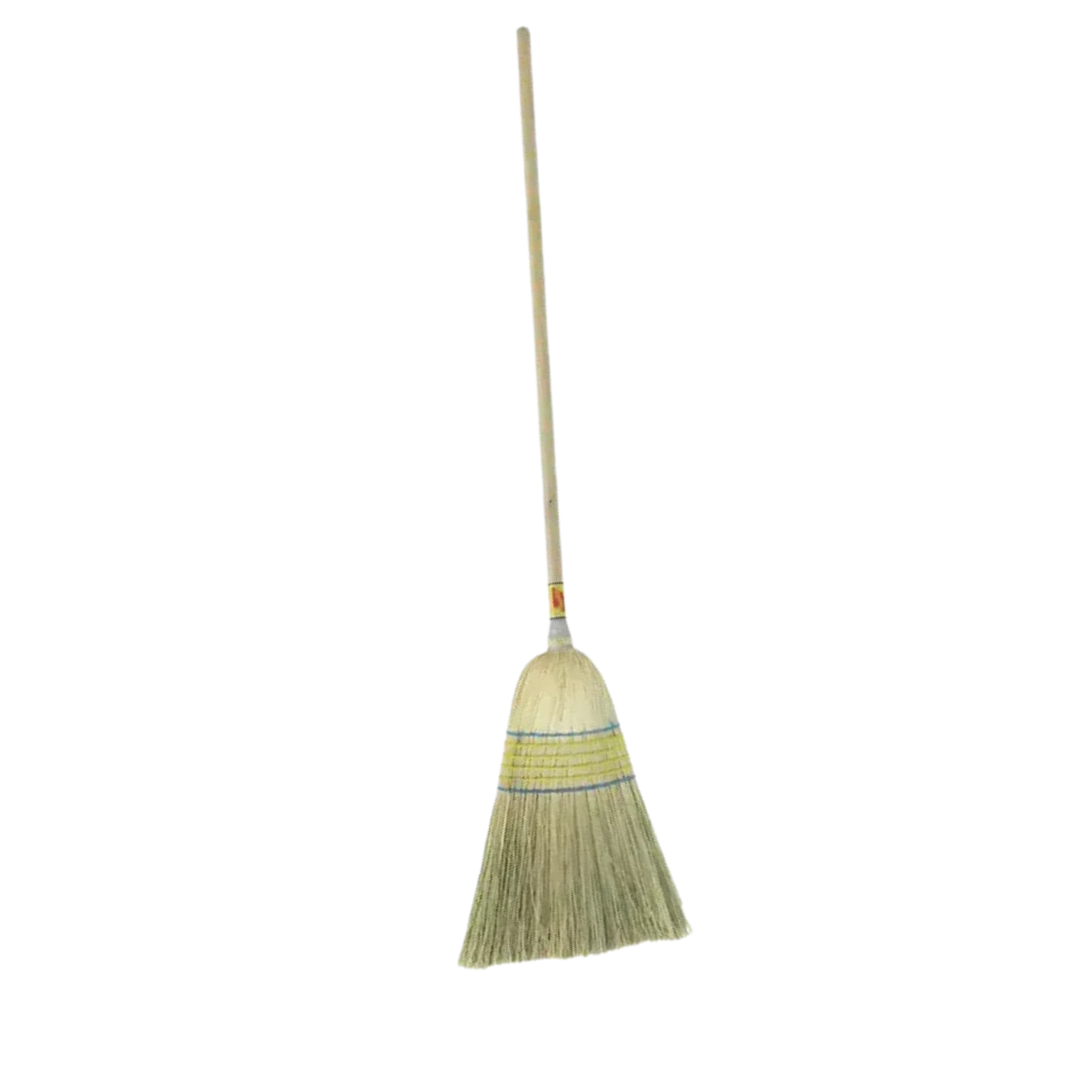 Escoba Tipo Abanico de Espiga con Bastón de Madera Venta al Mayoreo