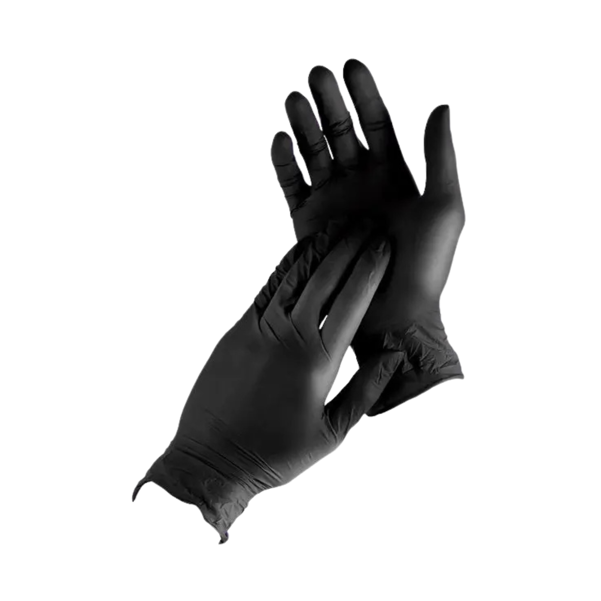 Guantes de Nitrilo Negros Desechables Talla M Caja con 100 Piezas