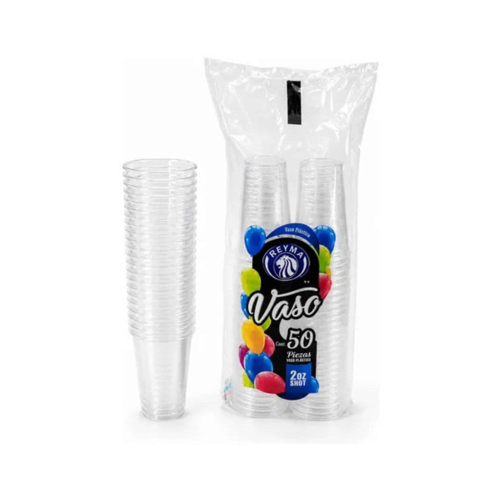 Vaso Plástico para Shot #2 (2 oz) Reyma - Paquete con 50 Piezas