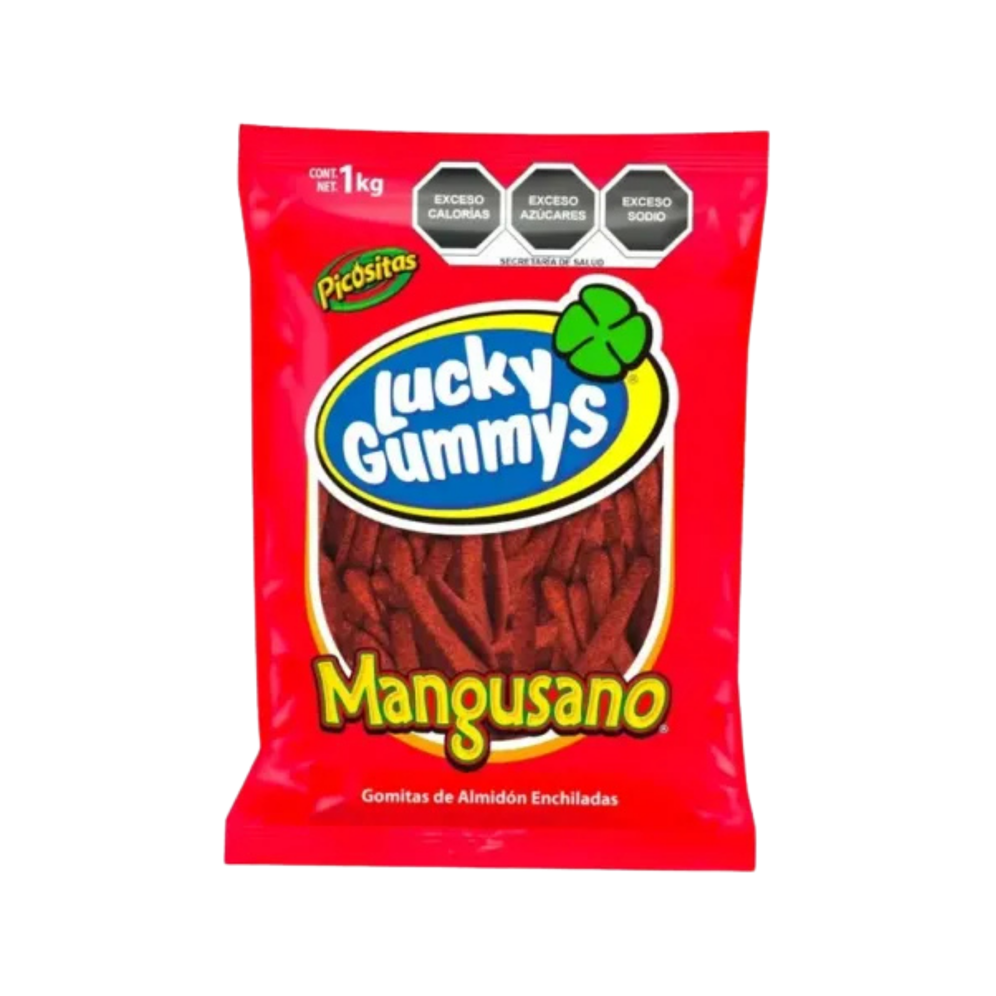 Gomitas de Almidón Enchiladas Picositas Mangusano Lucky Gummys - Bolsa de 1 kg