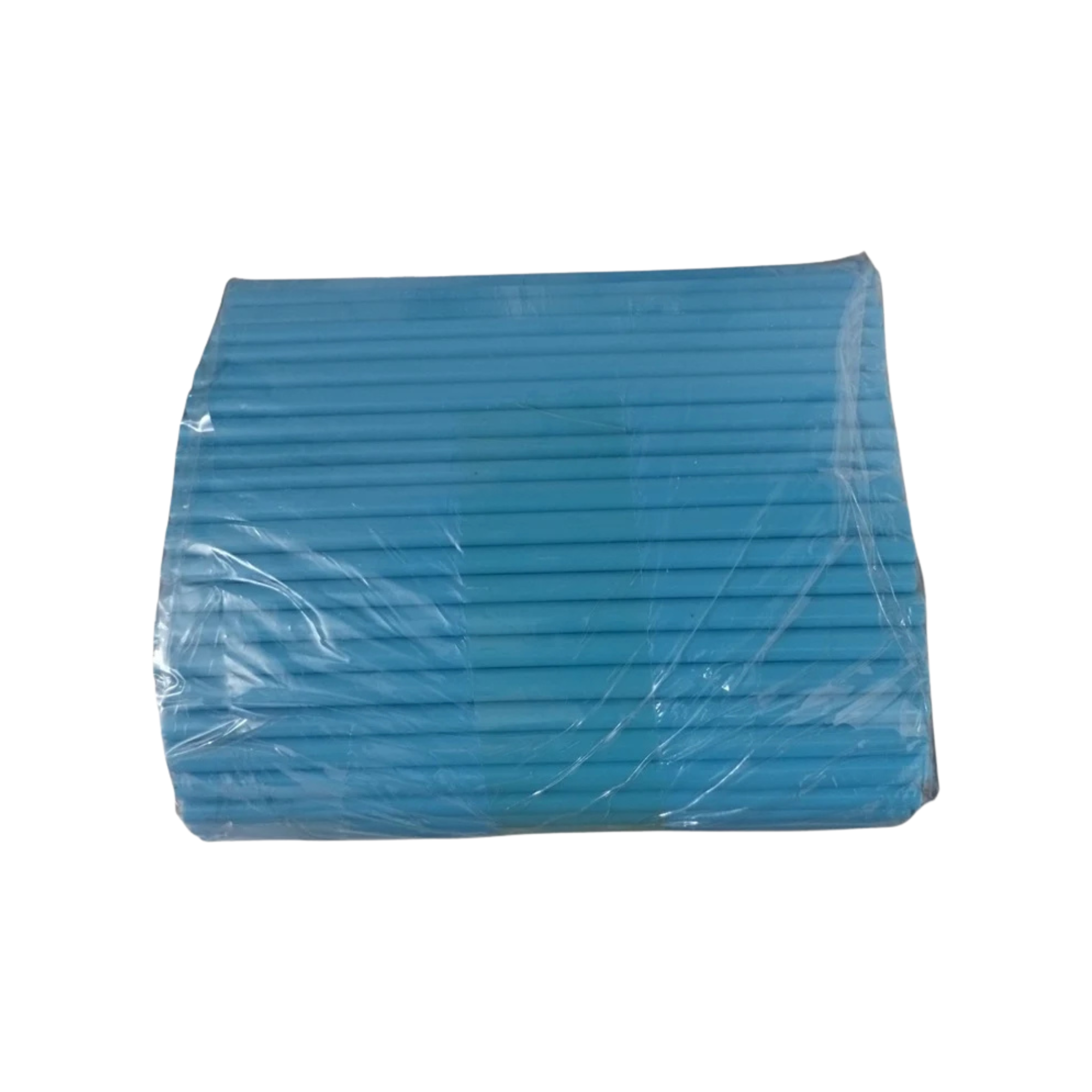 Popote Rígido / Duro 21 cm (Color Azul) Paquete