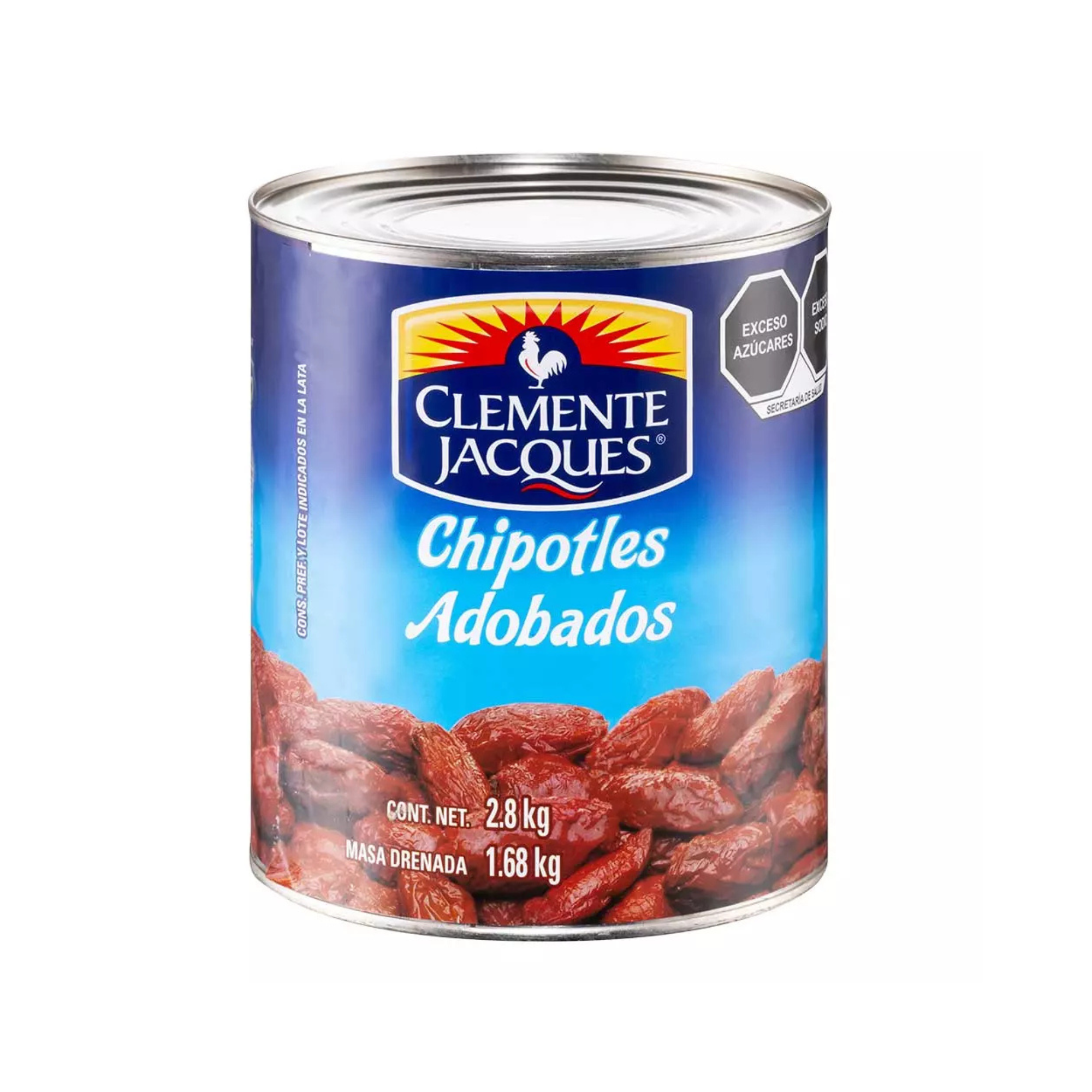 Chiles Chipotles Adobados Clemente Jacques Lata de 2.8 kg Venta al Mayoreo