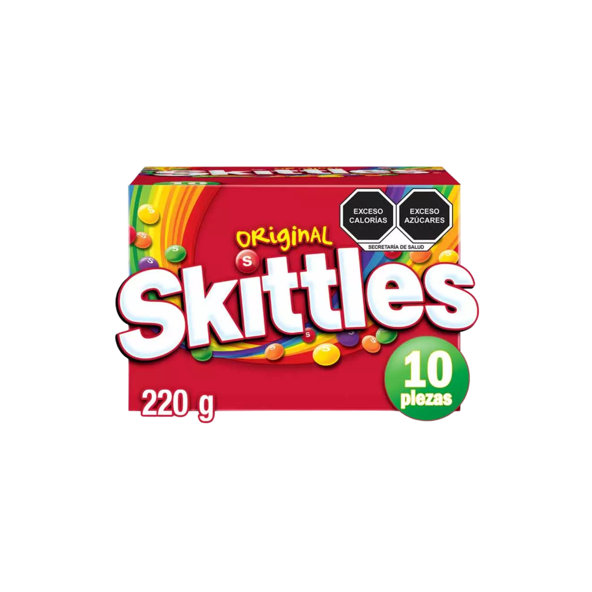 Caramelos Masticables Sabores Frutales Original Skittles - Display con 10 Piezas (220 g)