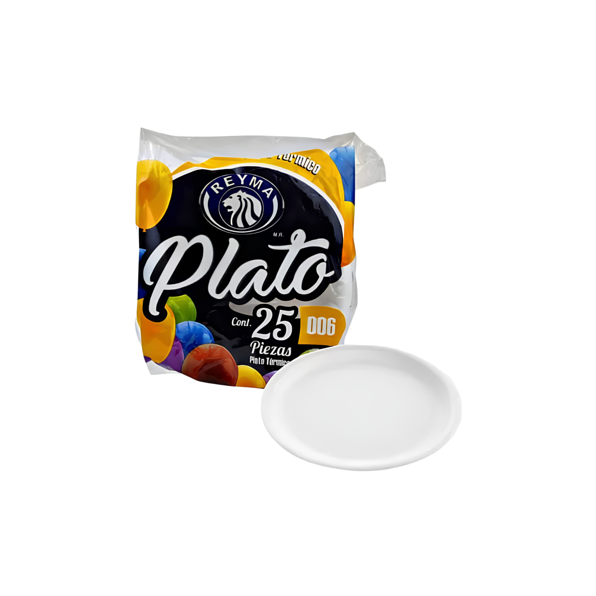 Plato Térmico de Unicel #006 Reyma Paquete con 25 Piezas