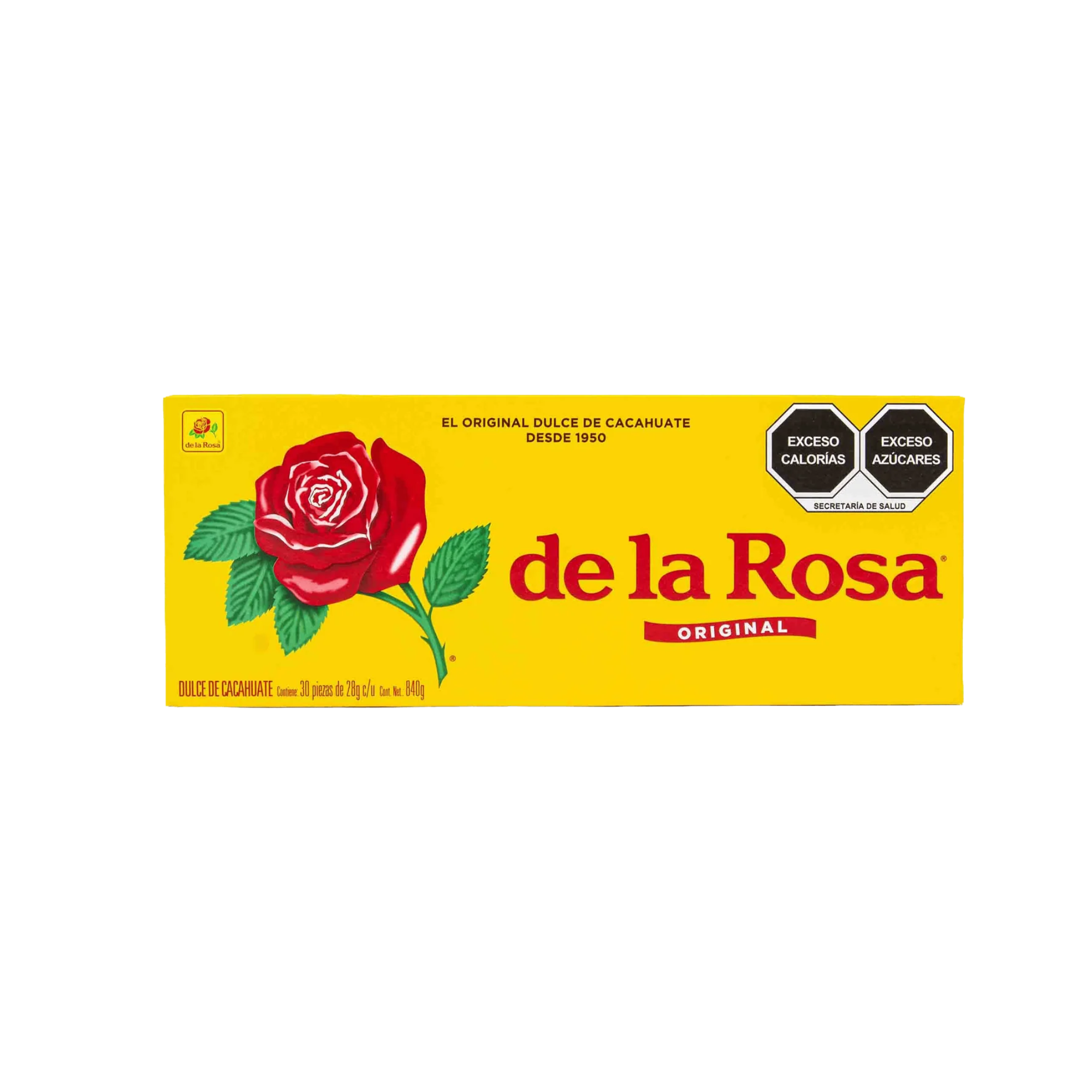 Dulce de Cacahuate Original Mazapán De la Rosa - Caja Display con 30 Piezas de 28 g (840 g)