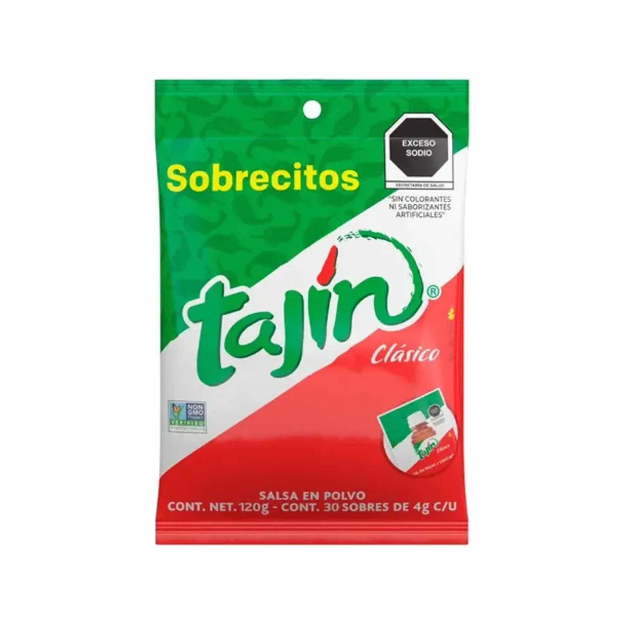 Salsa en Polvo Tajín Clásico Sobrecitos - Bolsa con 30 Piezas de 4 g (120 g)