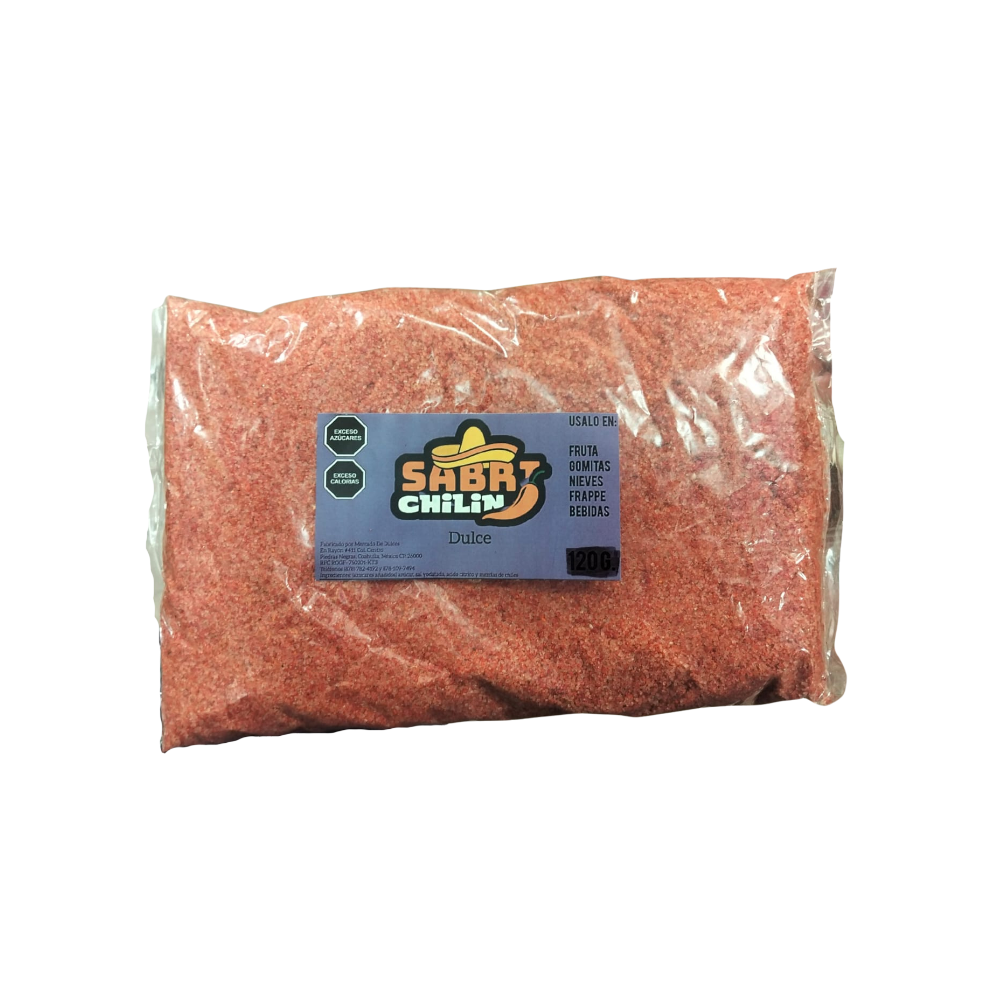 Polvo Enchilado Sabor Dulce Sabrichilin - Bolsa Salero con 120 g