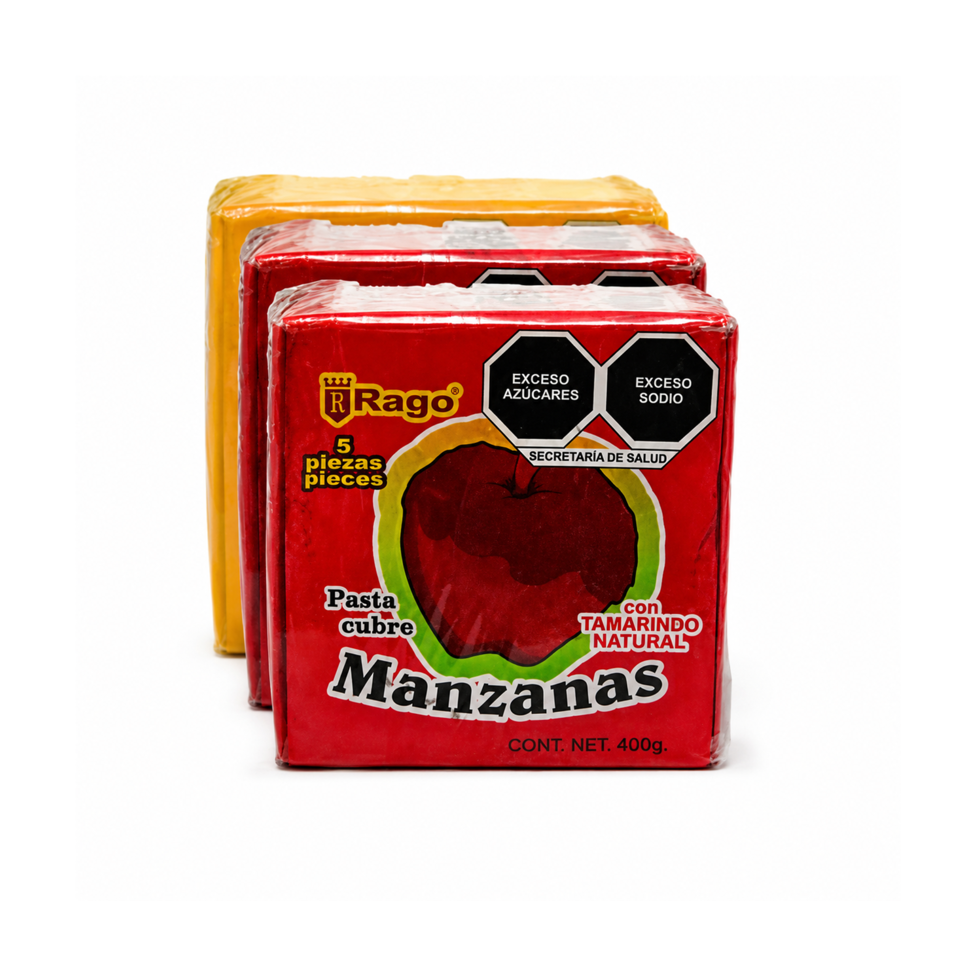 Pasta de Tamarindo Natural para Cubrir Manzanas Rago - Paquete con 5 Piezas (400 g c/u)