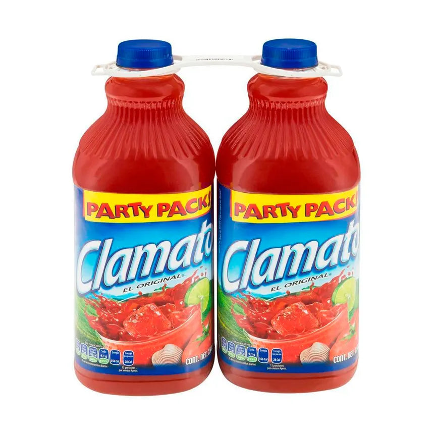Clamato La Original Bebida de Tomate 2.54 L - Paquete de 2 Piezas (Party Pack)