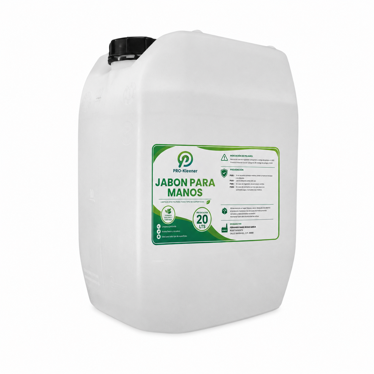 Porron Jabon Liquido P/MANOS C/20 Ltos.
