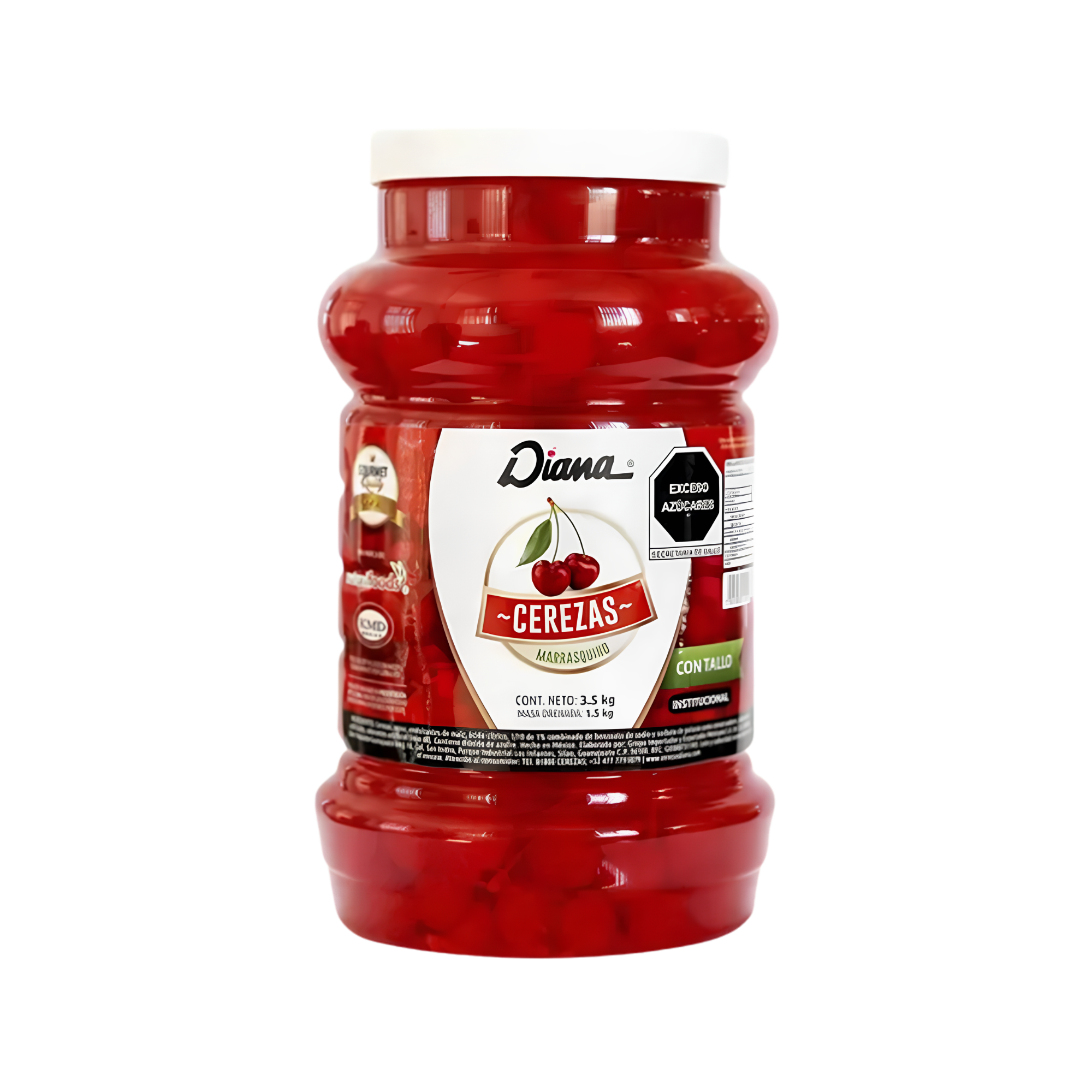 Cerezas con Tallo Marrasquino Diana Frasco de 3.5 kg