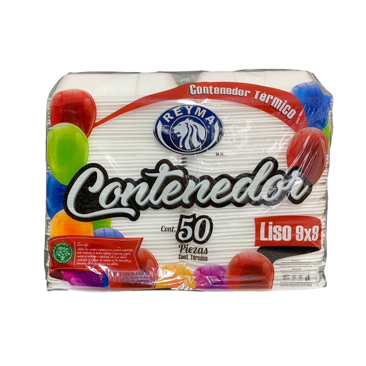 CONTENEDOR TERMICO 9X9 LISO C/10 REYMA