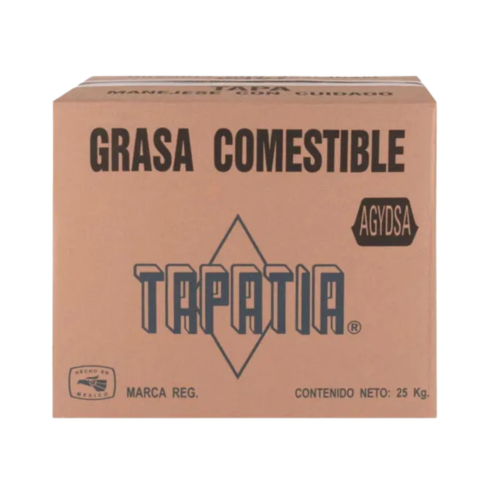 Manteca Grasa Comestible Tapatía Agydsa Caja con 25 Kg