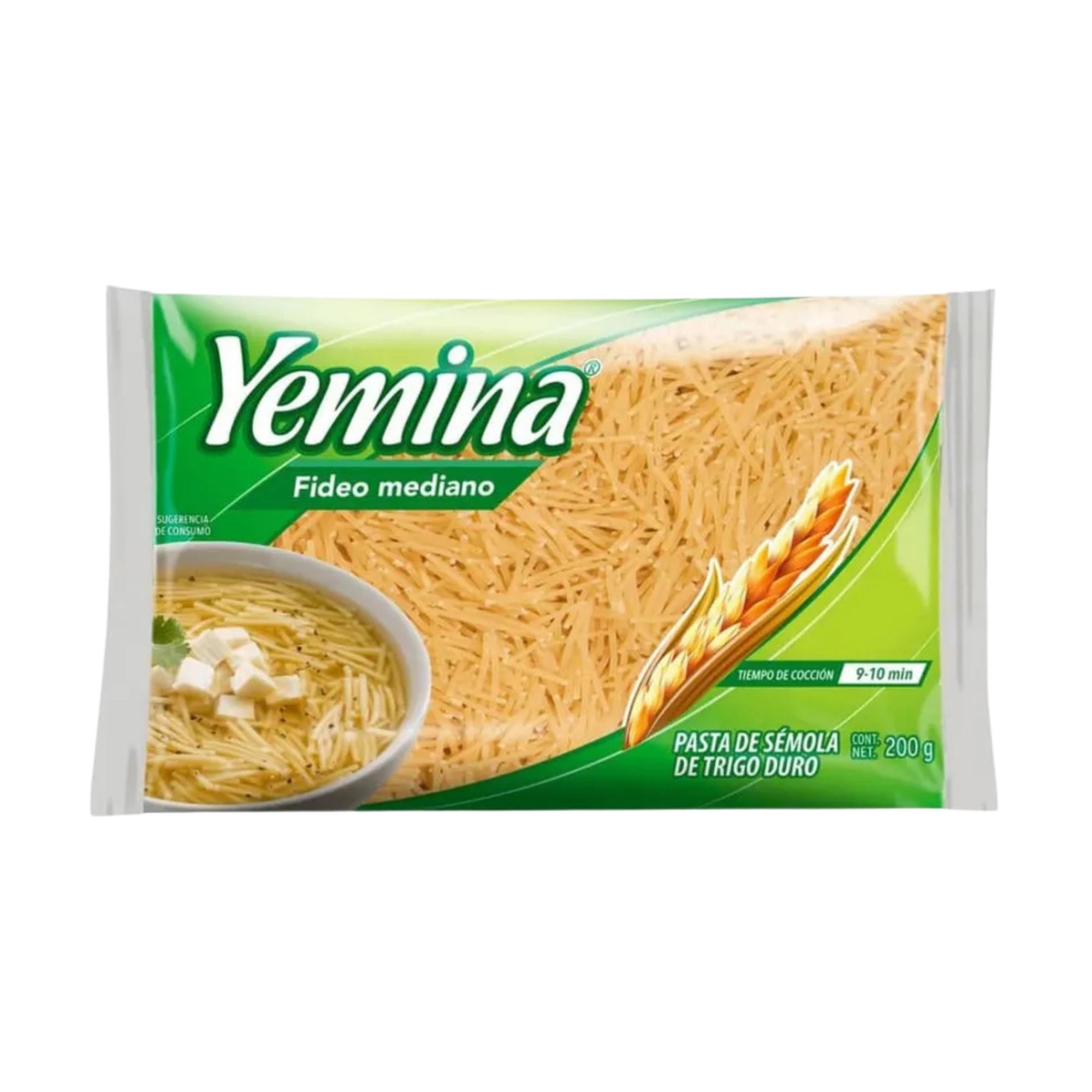 Pasta Fideo Mediano Yemina 200 g - Sémola de Trigo Duro