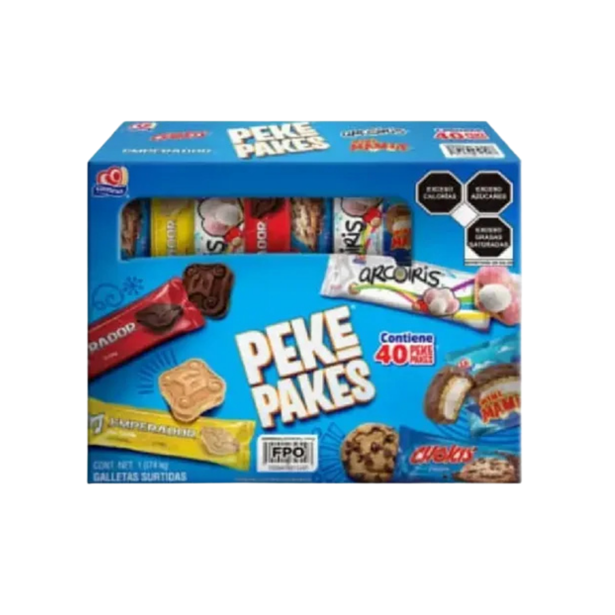 Caja de Galletas Surtidas Gamesa Peke Pakes - Display con 40 Piezas