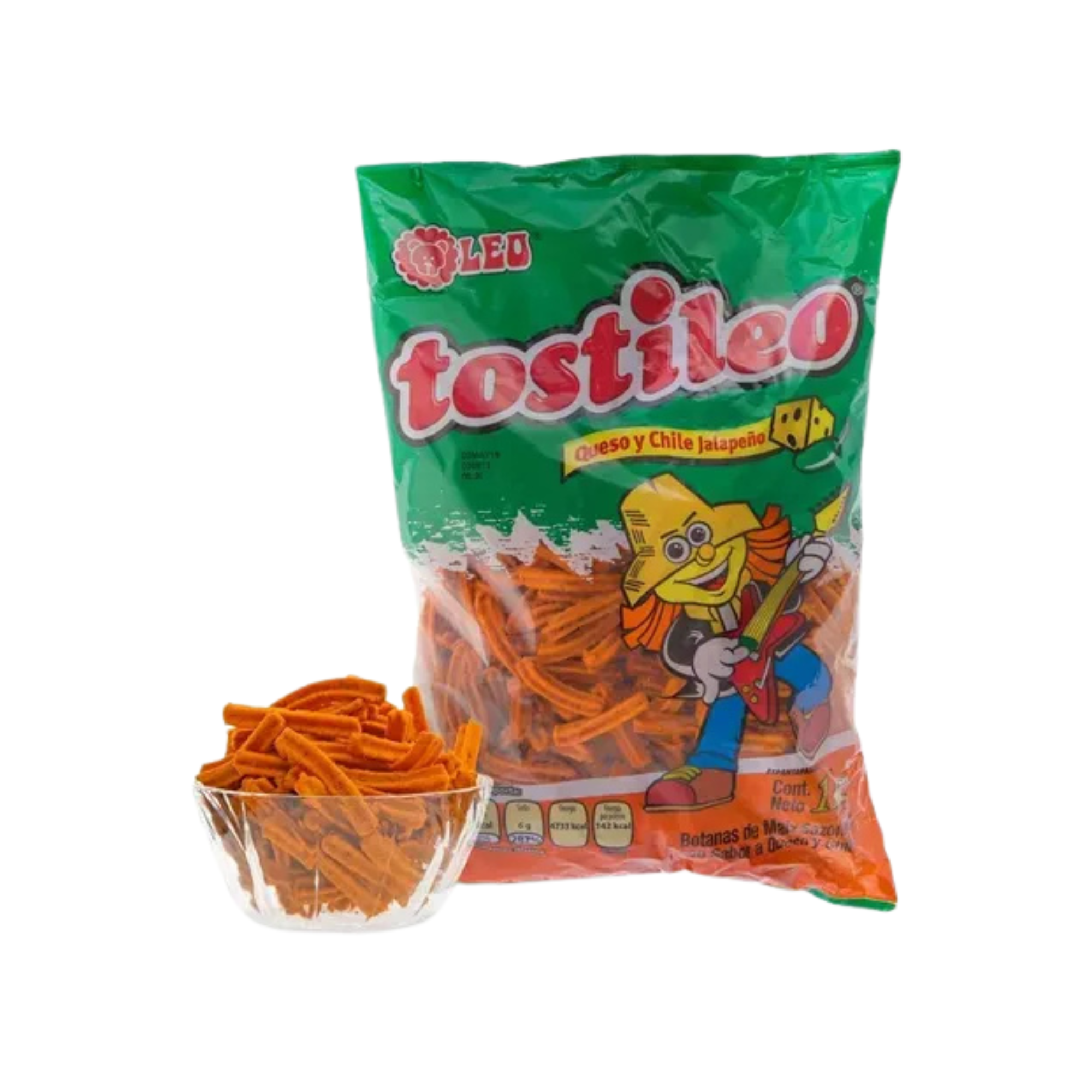 Botana Tostileo Queso y Chile Jalapeño Leo - Bolsa Familiar / Granel con 850 g