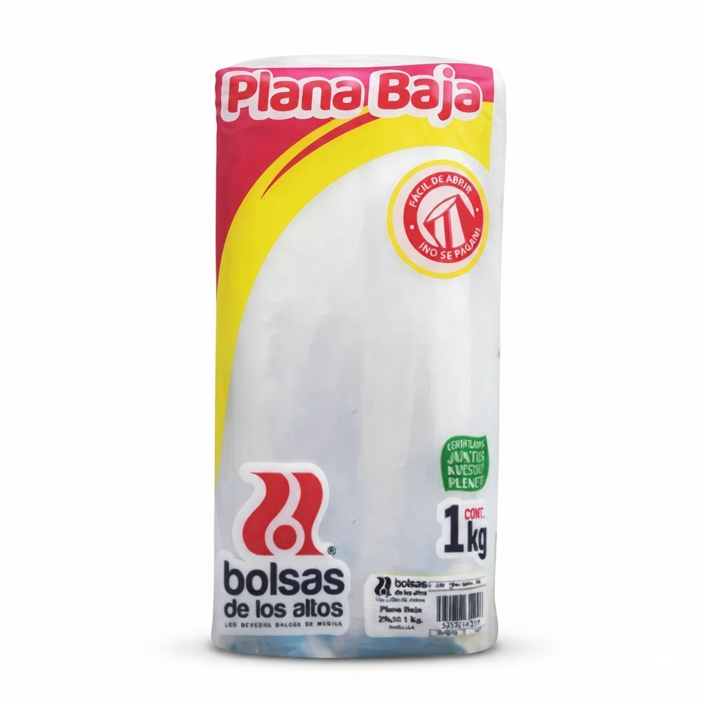 Bolsa Plana de Baja Densidad Bolsas de los Altos Paquete de 1 kg 30X40