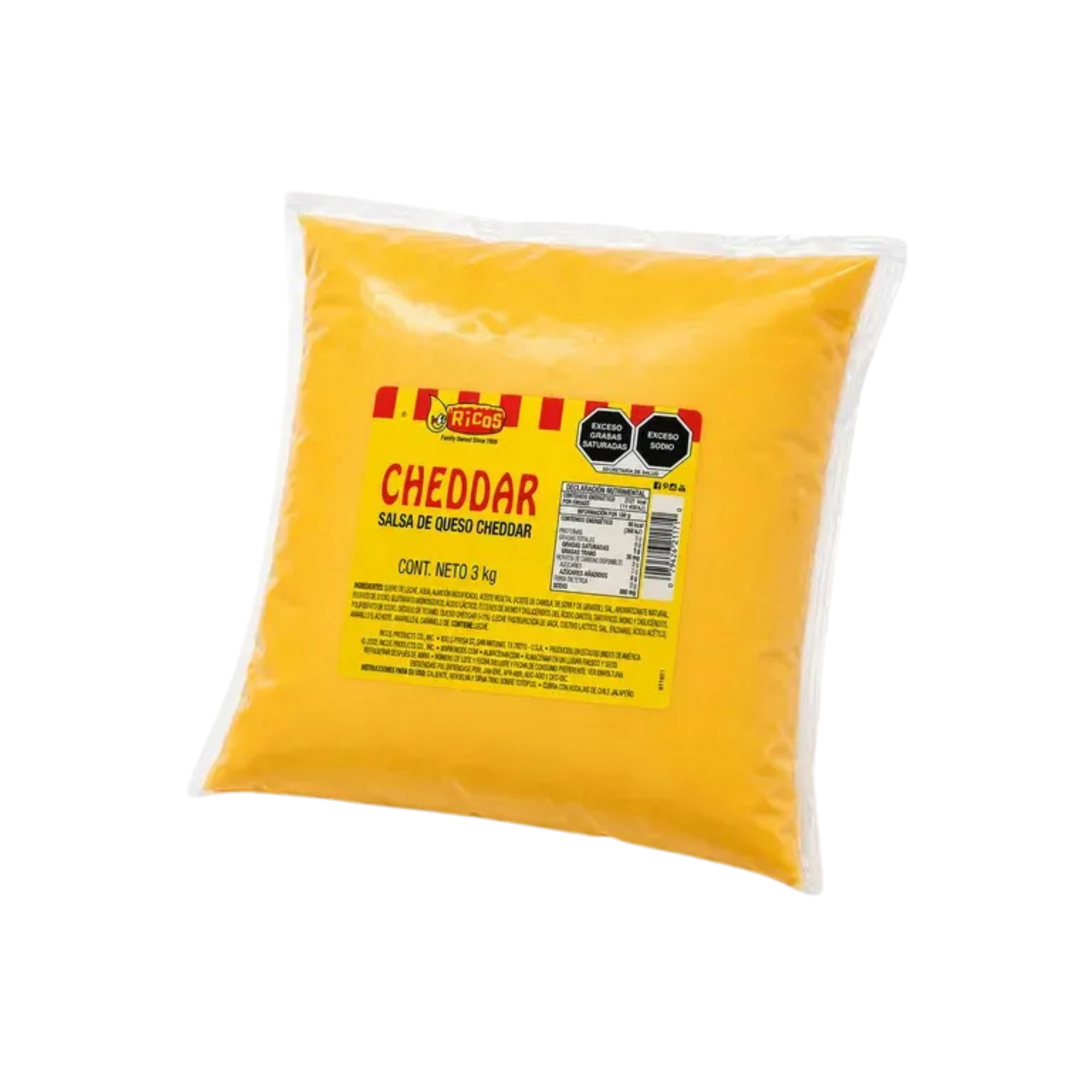 Salsa de Queso Cheddar Ricos - Bolsa Institucional de 3 kg