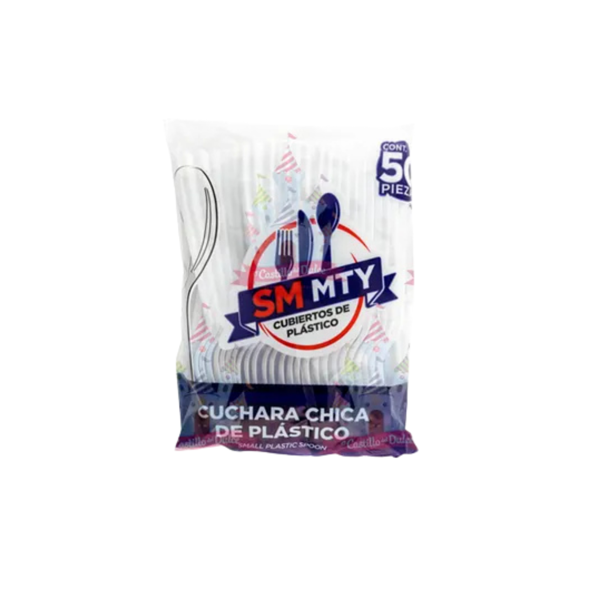 Cuchara Mediana Negra Reyma Caja con 10 Paquetes de 50 Piezas (500 Piezas) Venta al Mayoreo