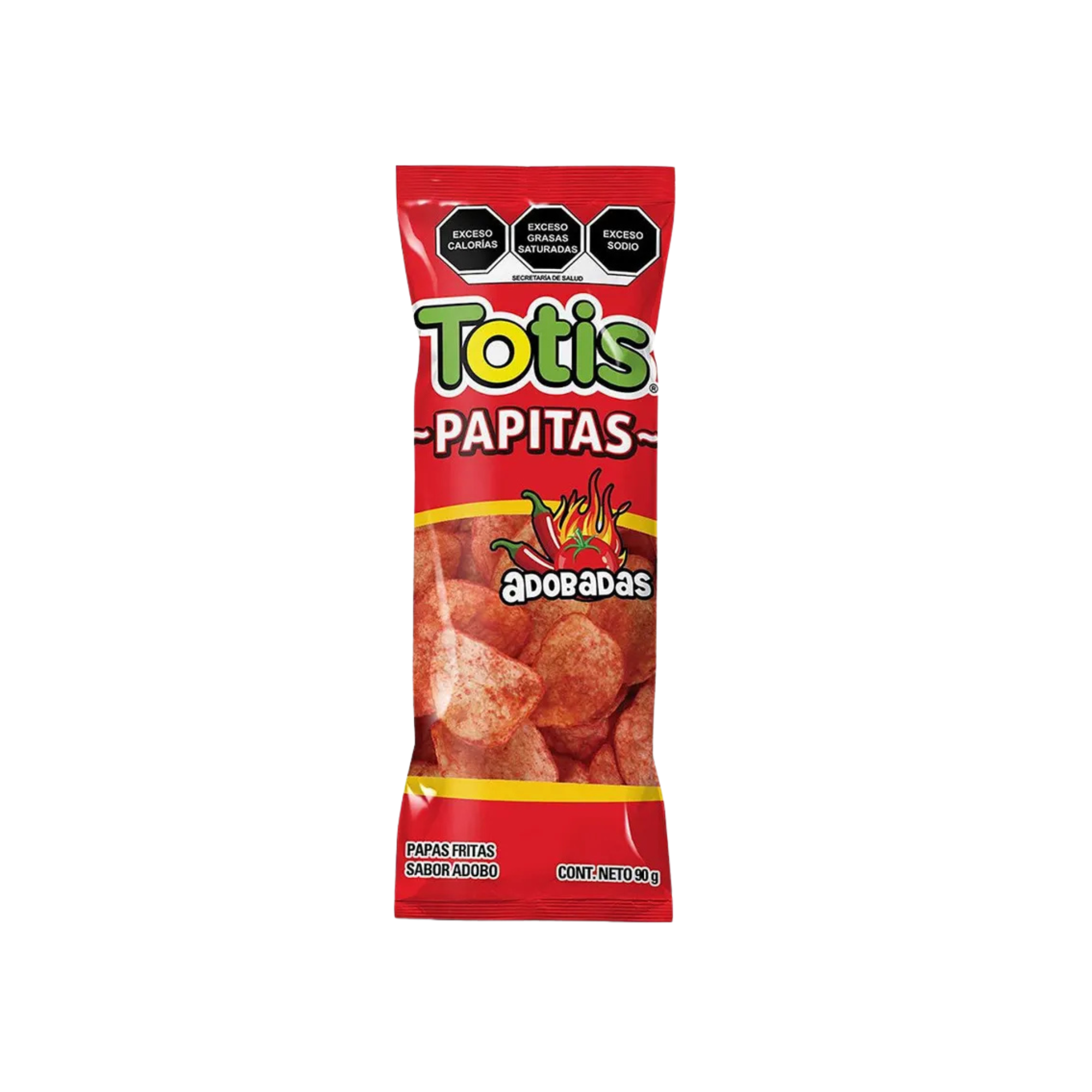 Papitas Fritas Sabor Adobo Totis - Bolsa de 90 g