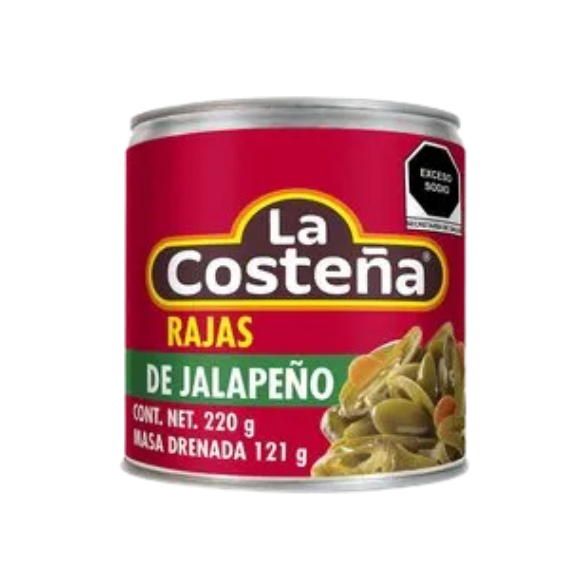Chiles Jalapeños en Rajas en Escabeche La Costeña - Lata de 220 g