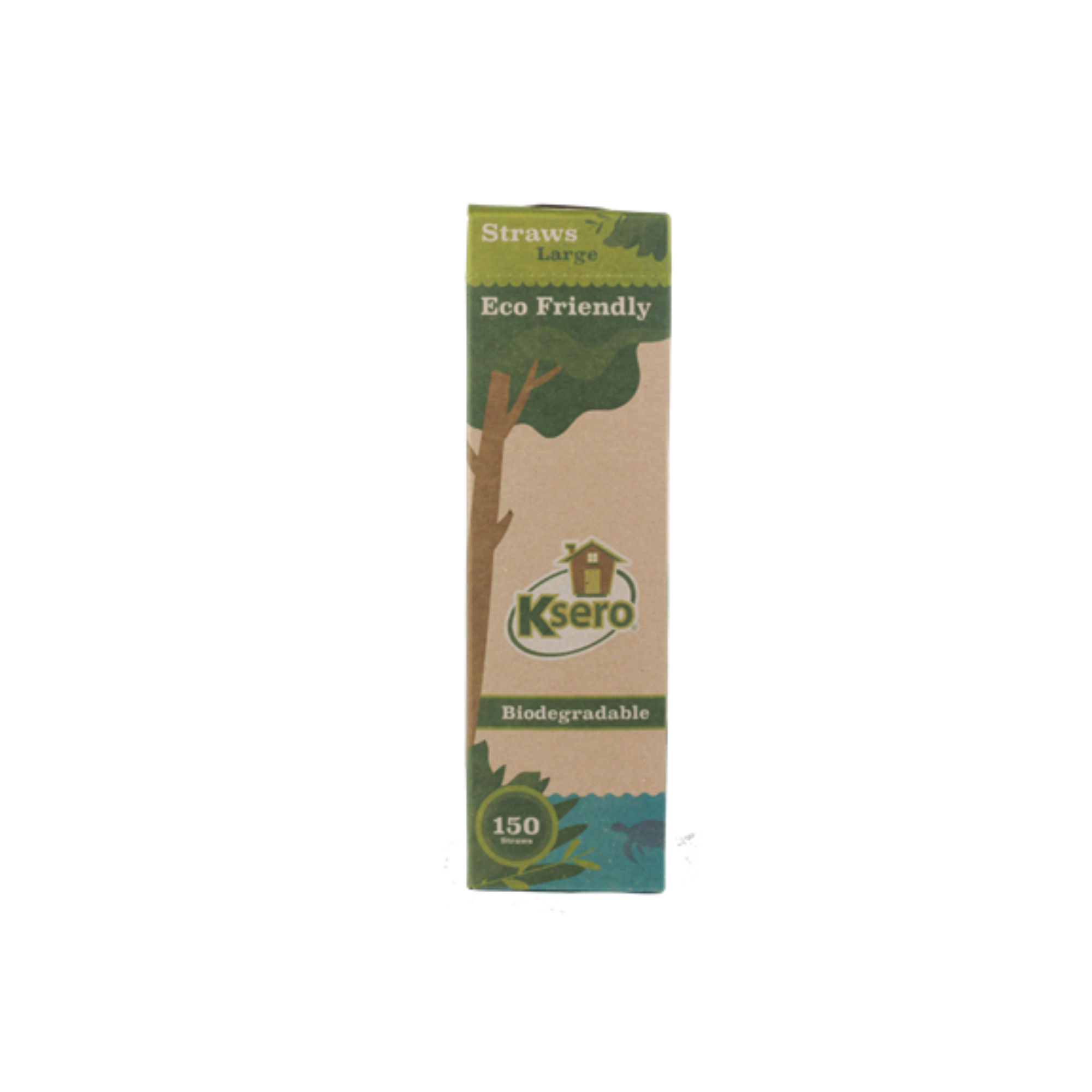 Popote Biodegradable Ecológico Ksero 26 cm Paquete con 150 Piezas